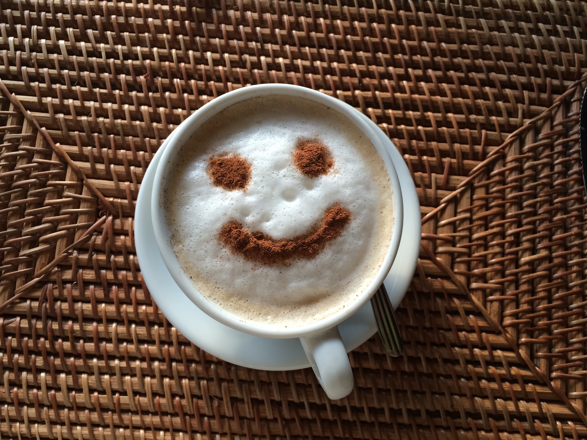 Aufmuntern Sprüche - glücklicher Kaffee